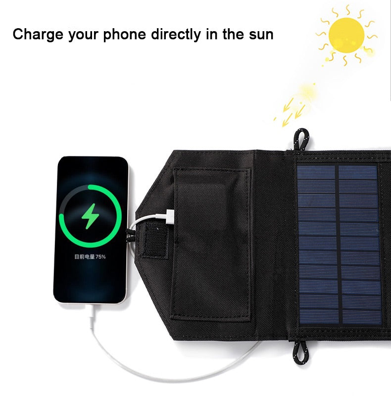 Portable 60W Solar Panel - Monocrystalline Silicon, Foldable, Lightweight