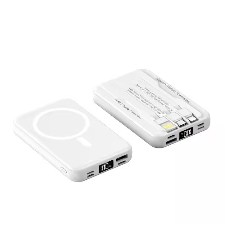 Portable and magnetic power bank - 10,000mAh, 22.5W Fast Charging, Power display