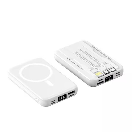 Portable and magnetic power bank - 10,000mAh, 22.5W Fast Charging, Power display