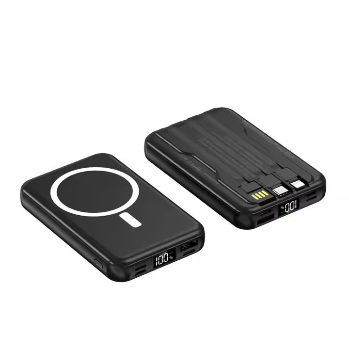 Portable and magnetic power bank - 10,000mAh, 22.5W Fast Charging, Power display
